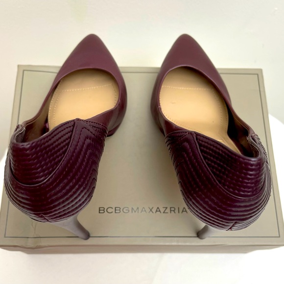 BCBGMAXAZRIA- Donovan Leather Pump, Color- Bordeaux, Size 7, Gently Used - Picture 6 of 12